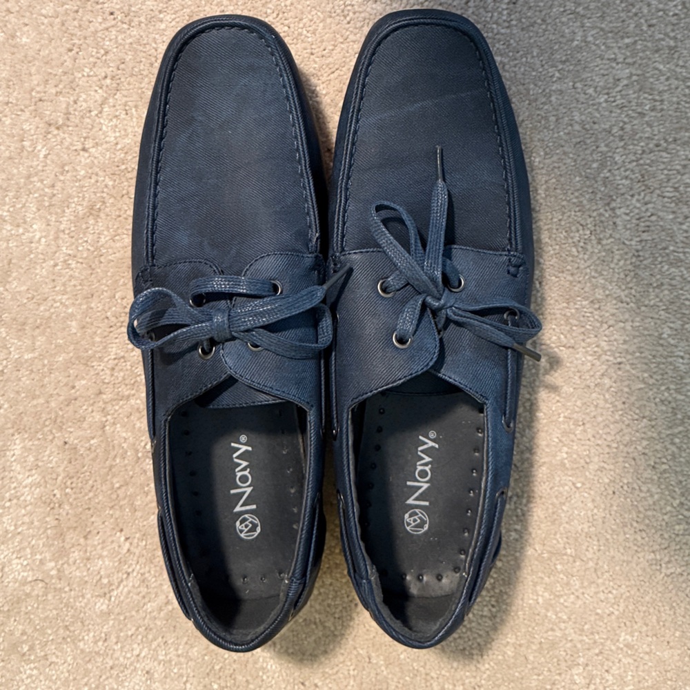 Navy Blue Men's Boat Shoes